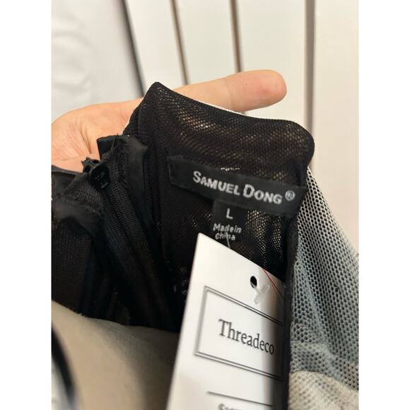 Samuel Dong Black and White Midi Dress - Picture 5 of 8